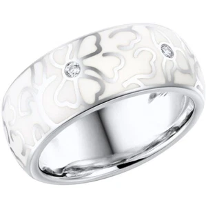 Fingerring Damenring Ring 925 Silberring Emaille Zirkon Damenschmuck Echtschmuck - Picture 1 of 3