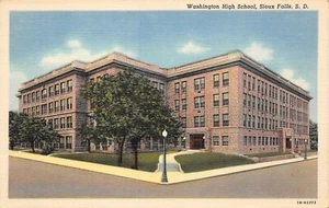 INV. H 1830 SIOUX FALLS, S.D. POSTCARD, WASHINGTON HIGH SCHOOL - Picture 1 of 2