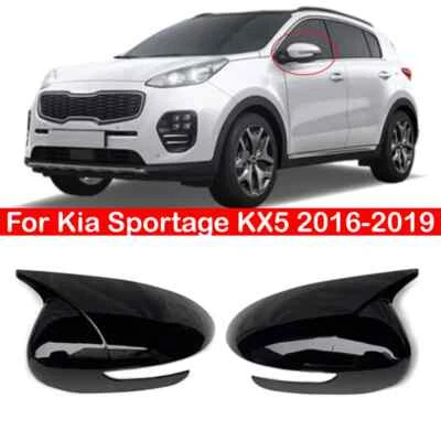 Cubierta de espejo retrovisor lateral para Kia Sportage KX5 2016-2019 tapa de ala ajuste adicional Foto 1 de 4