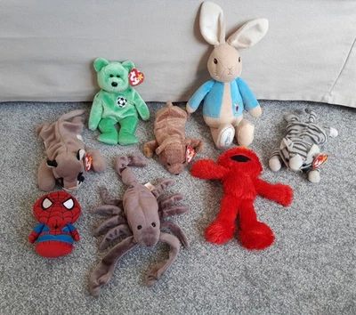 Plush Toys TY Beanies Peter Rabbit Spider Man Selection In Great Condition - Image 1 of 4