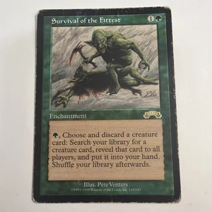 Survival of the Fittest - MTG / EXODUS - HEAVILY PLAYED - Picture 1 of 12