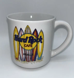 Hard Rock Cafe Maui Keramik Kaffeetasse Becher Surfbretter Grafik USA Souvenir - Bild 1 von 8
