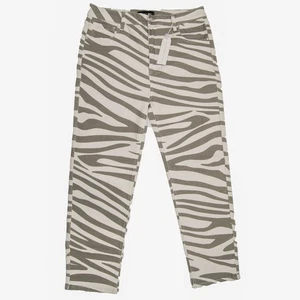 Pantalones de mezclilla rectos de tiro alto de cebra con estampado animal Sanctuary años 90 talla 31 - Imagen 1 de 12