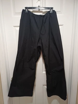 Pantalones de popelina Athleta Drift pierna ancha negros elásticos cintura relajada talla XL  Foto 1 de 4