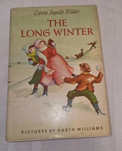 The Long Winter Book HCDJ 1968 Laura Ingalls Wilder Little House On The Prairie - Foto 1 di 17