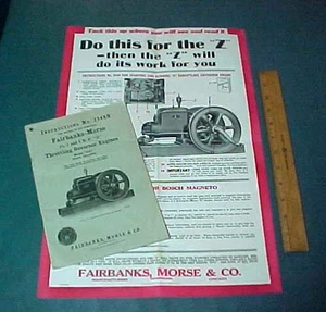 Fairbanks Morse Z Throttling Governor Engines ZA INSTRUCTIONS Manual w/ Poster - Picture 1 of 3
