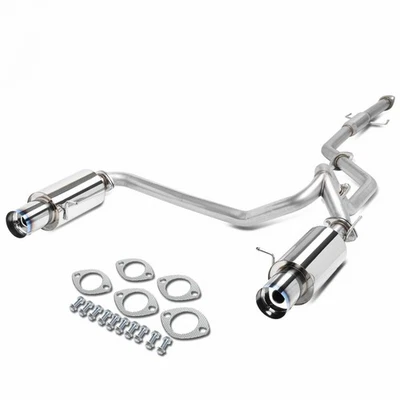 Catback Exhaust System Kits For Tiburon 07-08 4"Stainless Steel Dual Muffler Tip - Image 1 of 4