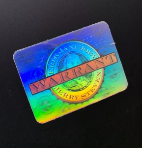 WARRANT rock METAL MUSIC mini VINTAGE hologram holographic holo sticker decal - Picture 1 of 3