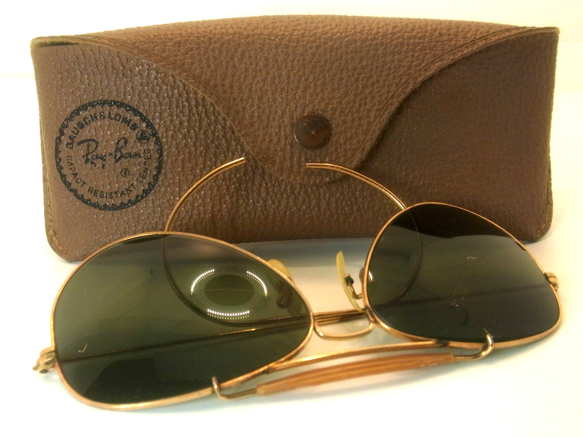 当時物　希少　USA製　オールド　レイバン B&L アビエーター ゴールド Yahoo!オークション - Ray-Ban/レイバン GOLD 14K B&L