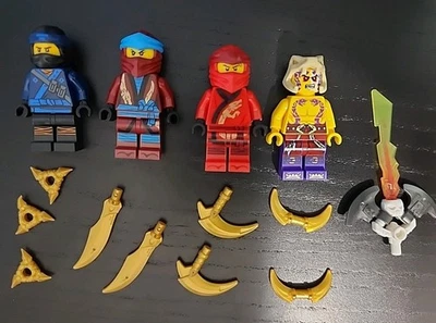 Lego Ninjago lot minifigures  + weapons  Kai Jay Nya nice adult owned - Image 1 of 3