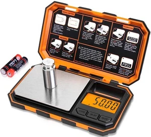 Báscula Digital de Bolsillo, Escala 500g x 0.01g Gramos, Mini Escala 6 Unidades Joyería Sca... - Imagen 1 de 8