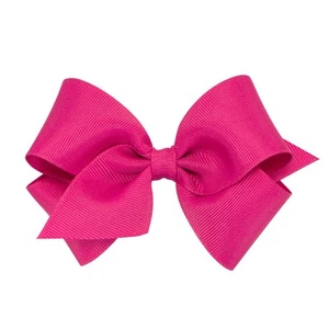 Shocking Pink Hair Clip for Girls No Slip Classic Grosgrain Bow Accessories - Picture 1 of 5