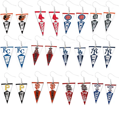 pennant earring dangle MLB Pick your team Cover