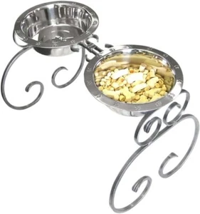QT Dog - Wrought Iron Diner w/ SS Silver - 16 in H, 3 Qt - Picture 1 of 1