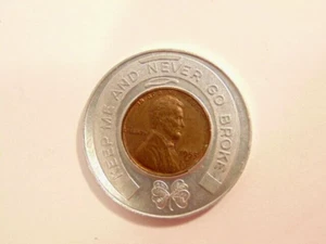 encased 1953-D penny advertising Keller Bros. Ford dealership - Picture 1 of 6
