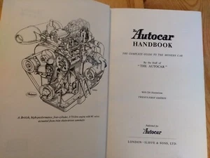 The Autocar Handbook 21st Edition 1953 Hardback pp230 Motor Car Manual - Picture 1 of 2