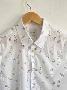 Camisa Paul Smith Para Hombre Mediana Blanca Ratón Ratones Italia Abotonada Manga Larga - Imagen 1 de 14