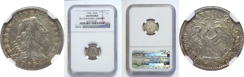 1794 Bust Half Dime NGC Genuine Cover