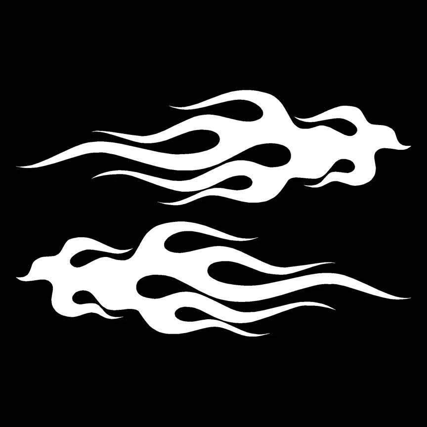 Par de llamas fuego, calcomanía adhesiva de vinilo, varios colores y tamaños #7276 Foto 1 de 1