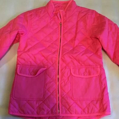 Old Navy Girls Quilted Jacket Coat Full Zip Proton Pink Neion XL (14) NWT Rare! - Image 1 of 3