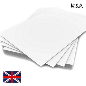 A2 A3 A4 A5 A6 White Card Sheets Stock Blanks Paper Plain Smooth Thin Cardboard - Picture 1 of 24