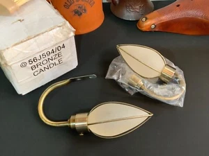 Par de cortinas antiguas de latón/bronce adornadas, corbatas para cortinas - Imagen 1 de 5