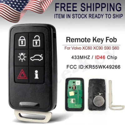 Mando a distancia inteligente para VOLVO XC60 XC90 S90 S60 2009-2014 433mhz KR55WK49266 Foto 1 de 4