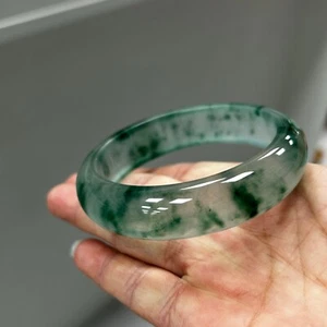 Pulseras de jadeíta de jade birmano planta agua alta helada natural certificadas 1 pieza 59 mm - Imagen 1 de 14