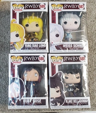 RWBY Funko Pop Vinyl Lot #586, 587, 588, 589 weiss schnee, yang, ruby, blake Cover