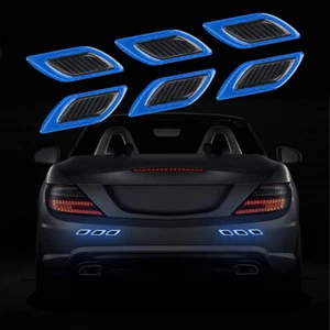 6pcs Car 3D Reflective Sticker Vent Edge Bumper Decal Carbon Fiber Decoration - Bild 1 von 15