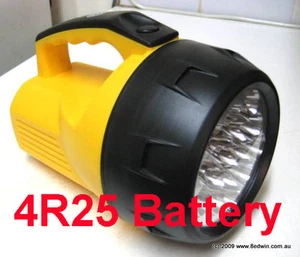 Powerful 16Led Torch Waterproof Using 6V large 4R25 Battery Continue light 160hr - Bild 1 von 6