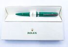 NOS Boxed Rolex Ballpoint Pen Metal Green Lacquer Twist Free Shipping
