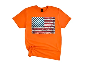 America Flag T-Shirt Unisex Patriotic American Tee Vintage 4th of July USA Gift - Picture 1 of 8