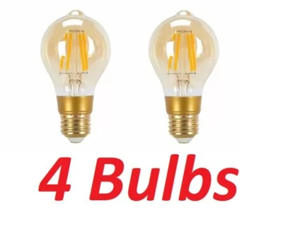 Globe Electric 73192 Soft White Vintage Edison Dimmable 60W LED Bulb (4 Bulbs) - Image 1 of 2