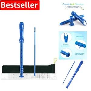 Mellow Tone Soprano Recorder, Key of C with Cleaning Accessories - For Easy Play - Picture 1 of 11