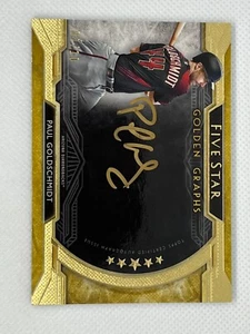 Topps Five Star Paul Goldschmidt 2018 Golden Graphs automático dorado paralelo ssp 2/10 - Imagen 1 de 2
