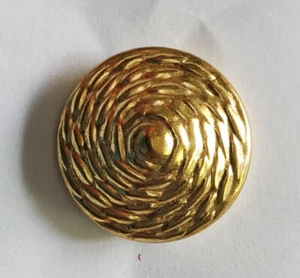 Runde Metall Gold Farbe Erhöht Ctr Nut Design Schaft Knöpfe 30L - 3/4" (B196A) - Bild 1 von 4