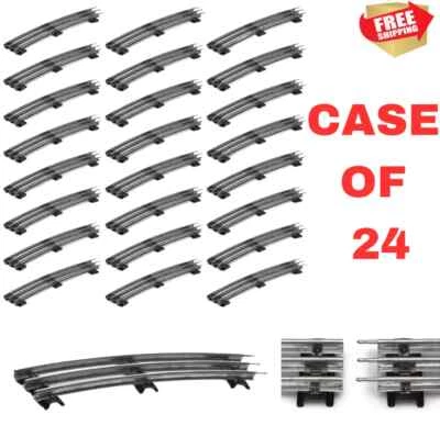 Case of 24 O-54 Curve O Gauge High Tensile Strength Tubular Train Tracks NEW - Image 1 of 4