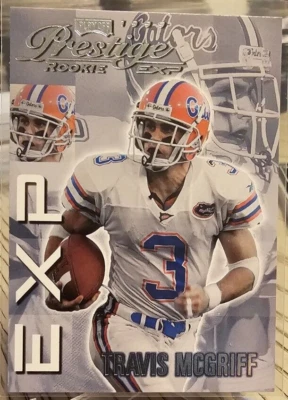 1999 Playoff Prestige EXP Travis McGriff RC #EX5 Denver Broncos - Image 1 of 2