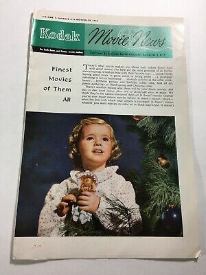 Eastman Kodak Movie News Foldout  November 1953 Christmas  • 9.05€