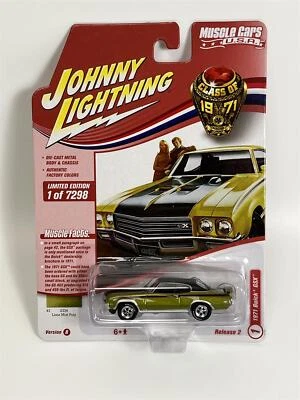 Buick GSX 1971 Lime Mist Poli 1:64 Scala Johnny Lightning JLMC026B - Immagine 1 di 4
