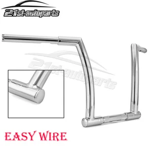 Chrome 1-1/4 Fat Chizeled Bar Rise 12" Handlebar For Harley Road Glide Road King - Bild 1 von 9