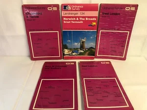 5 Ordnance Survey West London Norwich,Chelmsford, Bury St Edmunds East London - Picture 1 of 3
