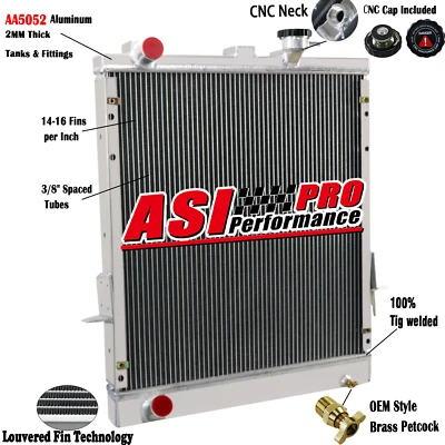 3 Row Aluminum Radiator For 1999-2004 Chevy GMC W3500 W4500 W5500 Isuzu NQR MT Foto 1 de 4