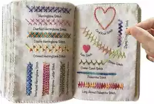 DIY Sewing & Embroidery Book, Stitching Instructions for Beginners & Enthusiasts - Picture 1 of 13