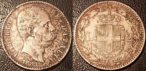 Italia - Umberto I - 2 Lire Argento 1883 R, Roma ! KM#23 - Imagen 1 de 1