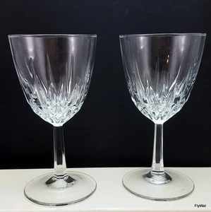 Cristal D'Arques Diamant Claret Wine Glasses Set of 2 Diamond Vertical Cut 6 oz - Picture 1 of 9