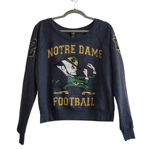 Recycled Karma Women Small Notre Dame Football Sweatshirt Fighting Irish Cover