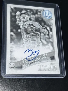 2018 Topps Gypsy Queen Black & White MANNY MACHADO Auto /50 - Picture 1 of 4