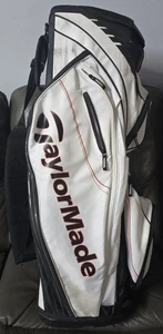 Taylormade San Clemente White Black Red 14-Way Divider Lightweight Golf Bag - Picture 1 of 11